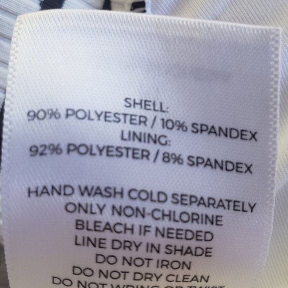 Women's Onepiece Ribbed Stripe Swim Suit M - Picture 3 of 10